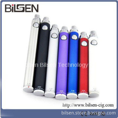 2014 Newest colorful evod twist battery 1300mah  fat e-cig battery